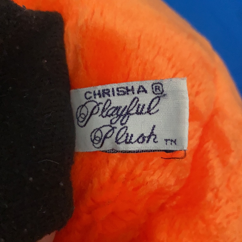 Playful Plush Halloween Pumpkin Plush NWTS 1988 Chrisha Creation Limited - Picture 5 of 15